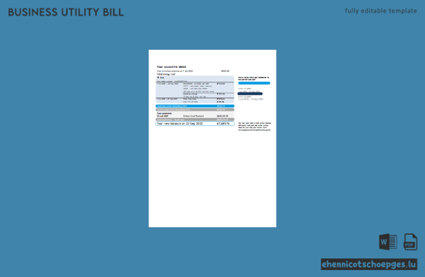 Beispielseite 2 der Geschäftsrechnung von British Gas Energy
